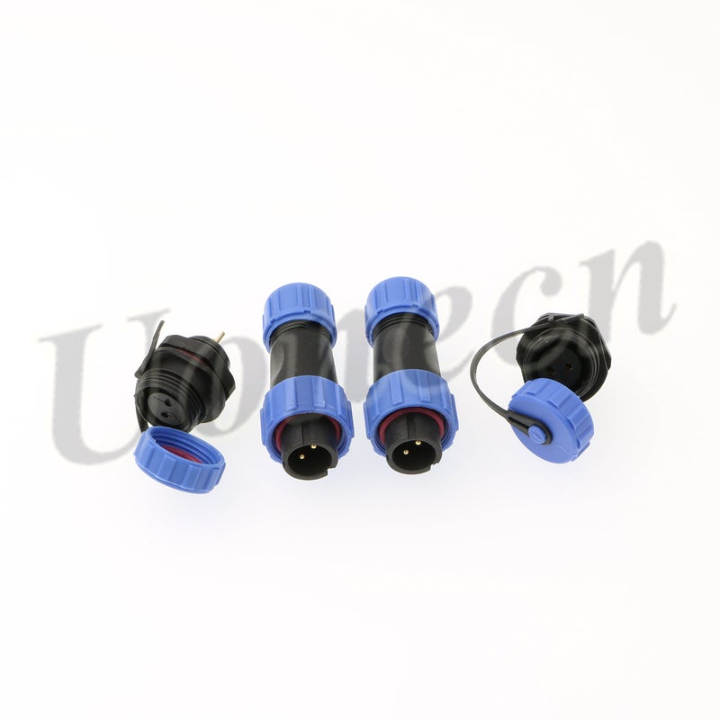 Uonecn 2 pcs SP1310 ip68 2-pin Waterproof Connector Power Cable connectors Cable connectors Automotive connectors Plug and socketMultipole Plug and Socket Dustproof Circular - Image 1